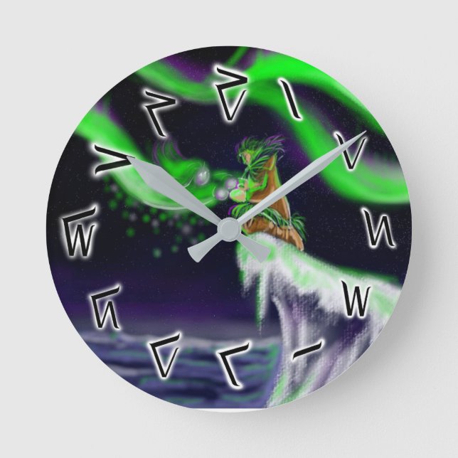 Spirit of the Northern Lights Wall Clock (Front)