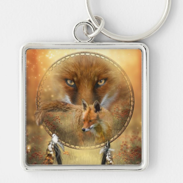 Spirit Of The Red Fox Art Keychain (Front)