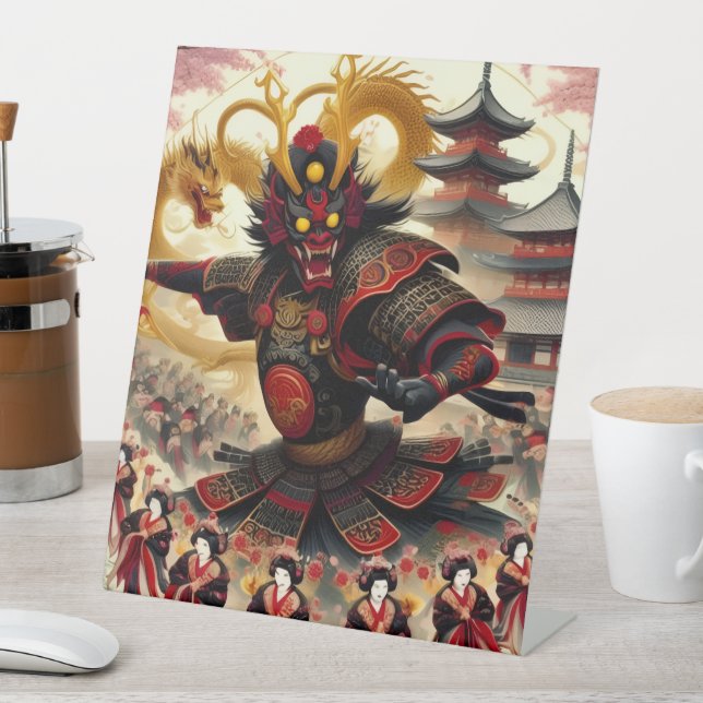 Spirit of the Samurai  Pedestal Sign (In SItu)