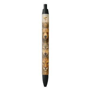 Spirit of the Wild – Totem Pole Art Black Ink Pen