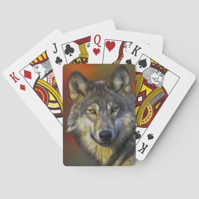 Spirit of the Wolf - Therian wolf photo gifts Playing Cards (Back)