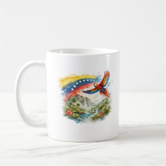 Spirit of Venezuela – Tropical Macaw & Flag Waterc Coffee Mug