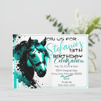 Spirit Pony 25 Birthday Invitation