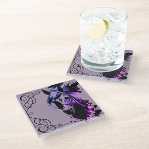 Spirit Pony 3 Lavender Glass Coaster