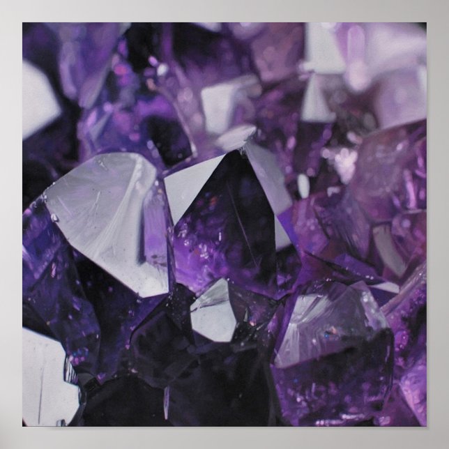 spirit quartz healing holistic purple amethyst poster (Front)