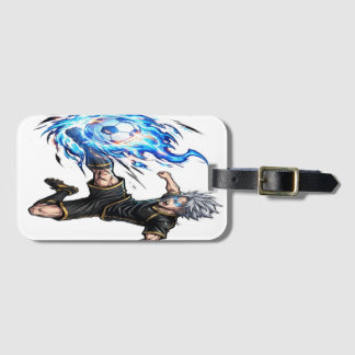 Spirit Striker Blue Energy Anime Soccer OC Tee Luggage Tag