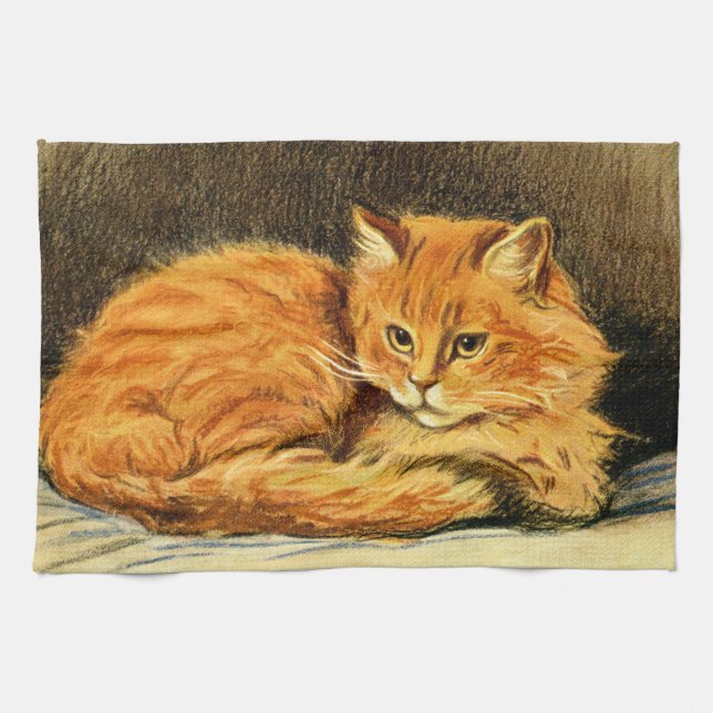Spirit the ginger cat tea towel (Horizontal)