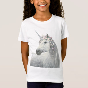 Spirit Unicorn with Flowers in Mane T-Shirt