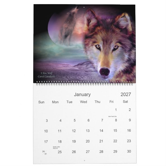 Spirit Wolves 2011 Calendar (Jan 2027)
