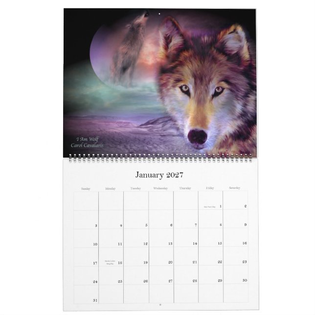 Spirit Wolves Art Calendar 2012 (Jan 2027)