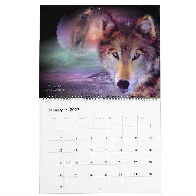Spirit Wolves Art Calendar 2013 (Jan 2027)