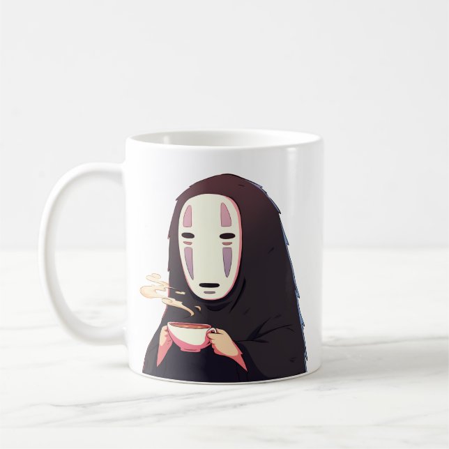 spirited away - mask anime drinking tea coffee mug (Left)