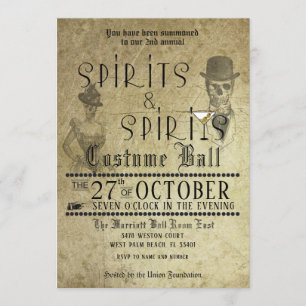 Spirits Adult Halloween Party Invitation