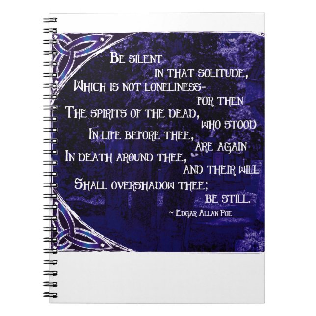 Spirits of the Dead in Violet Spiral Notebook (Front)
