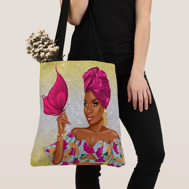 Spiritual African American Beauty - See Back ... Tote Bag (Close Up)
