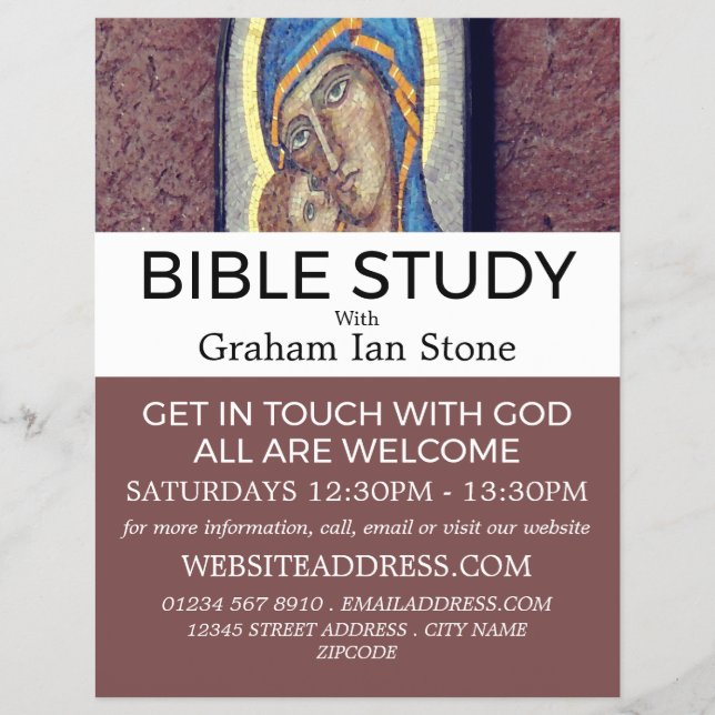Spiritual Art Decor, Christian Bible Class Advert Flyer (Front)