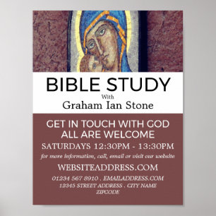 Spiritual Art Decor, Christian Bible Class Advert Poster