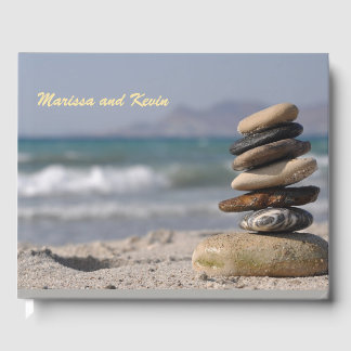 Spiritual Balanced Stones Stack Guest Book