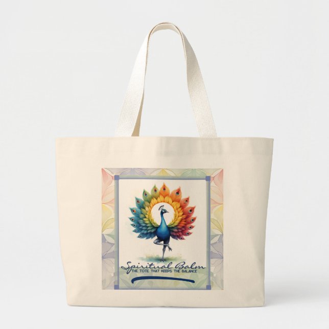 Spiritual Balm | Keeps the Balance Large Tote Bag (Front)