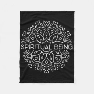 Spiritual Being In Mandala Yoga - 9 Pointed Star H Fleece Blanket