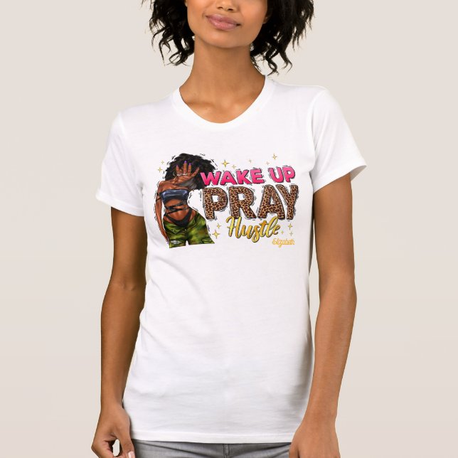 Spiritual Black Woman with Divine Grace T-Shirt (Front)