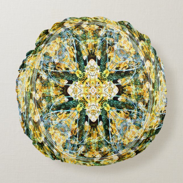 Spiritual Blooming....... Round Cushion (Front)
