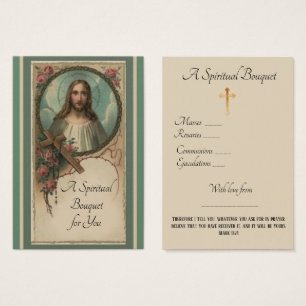 Spiritual Bouquet Prayer Offering Holy Card