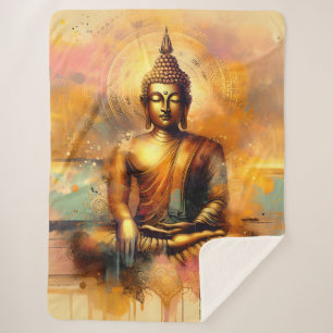 Spiritual Buddha Sherpa Blanket