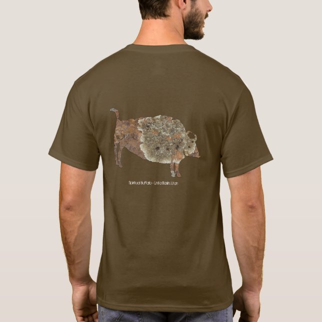 Spiritual Buffalo Petroglyph T-Shirt (Back)