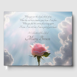 Spiritual Celebration of Life Poem Rose Guest Book
