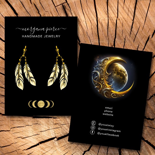 Spiritual Celestial Earring Display Holder Business Card (Creator Uploaded)