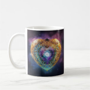 spiritual cosmic heart love symbol coffee mug