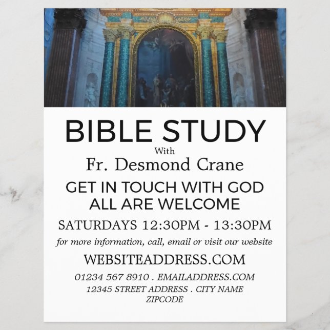 Spiritual Decor, Christian Bible Class Advertising Flyer (Front)