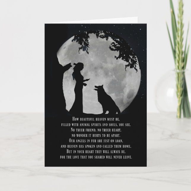 Spiritual Dog Sympathy Card (Front)