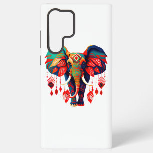 Spiritual Elephant with Red Feathers Samsung Galaxy Case
