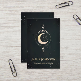 Spiritual Energie Heiler Reiki Moon Phase Yoga Business Card