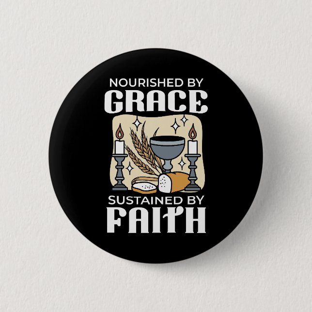 Spiritual Faith and Grace – Uplifting Christian 6 Cm Round Badge (Front)