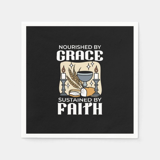 Spiritual Faith and Grace – Uplifting Christian Napkin (Front)