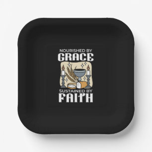 Spiritual Faith and Grace – Uplifting Christian Paper Plate