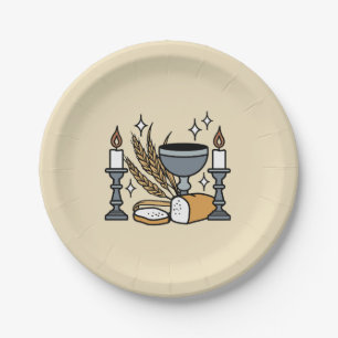 Spiritual Faith and Grace – Uplifting Christian Paper Plate