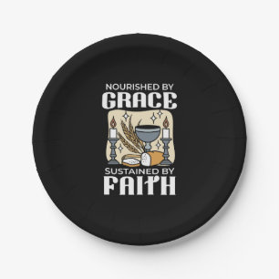 Spiritual Faith and Grace – Uplifting Christian Paper Plate