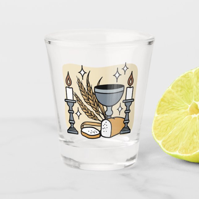 Spiritual Faith and Grace – Uplifting Christian Shot Glass (Front)