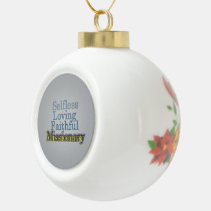 Spiritual Faithful Missionary Ceramic Ball Christmas Ornament