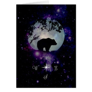Spiritual Follow Your Dreams Bear And Compass Card