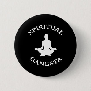 Spiritual Gangsta Shirt - Mens Womens Funny Yoga S 6 Cm Round Badge