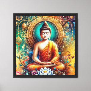 Spiritual gautam buddha artwork hindusim  canvas print