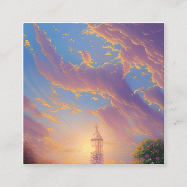 Spiritual Graphic Square Business Card (Front)