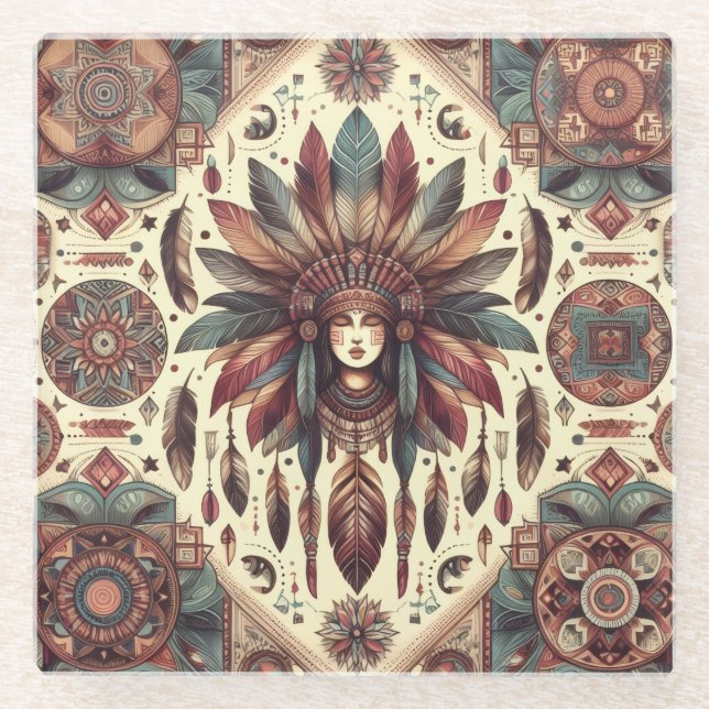 Spiritual Guidance  Glass Coaster (Front)