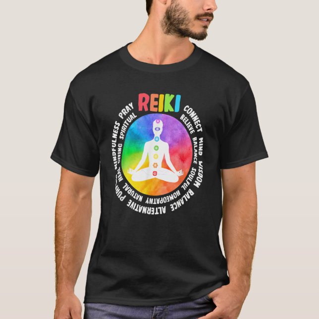 Spiritual Healing Holistic Healer Meditation Chakr T-Shirt (Front)