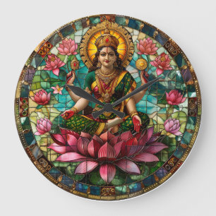 Spiritual Hindu Wall Decor Large Clock